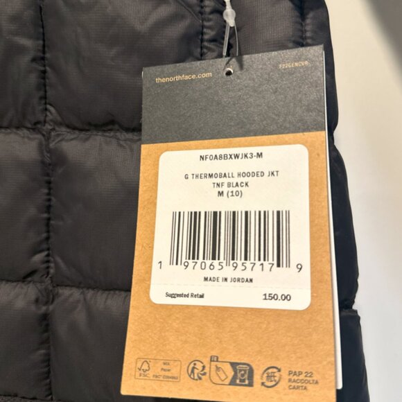 New Northface Girls Thermoball Hooded Jacket - Picture 3 of 3